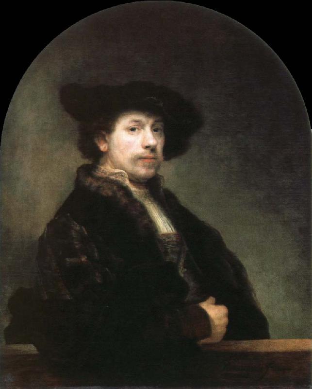 Rembrandt van rijn self portrait at the age of 34 oil painting picture